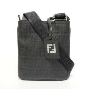 FENDI Gray Zucca Shoulder Bag